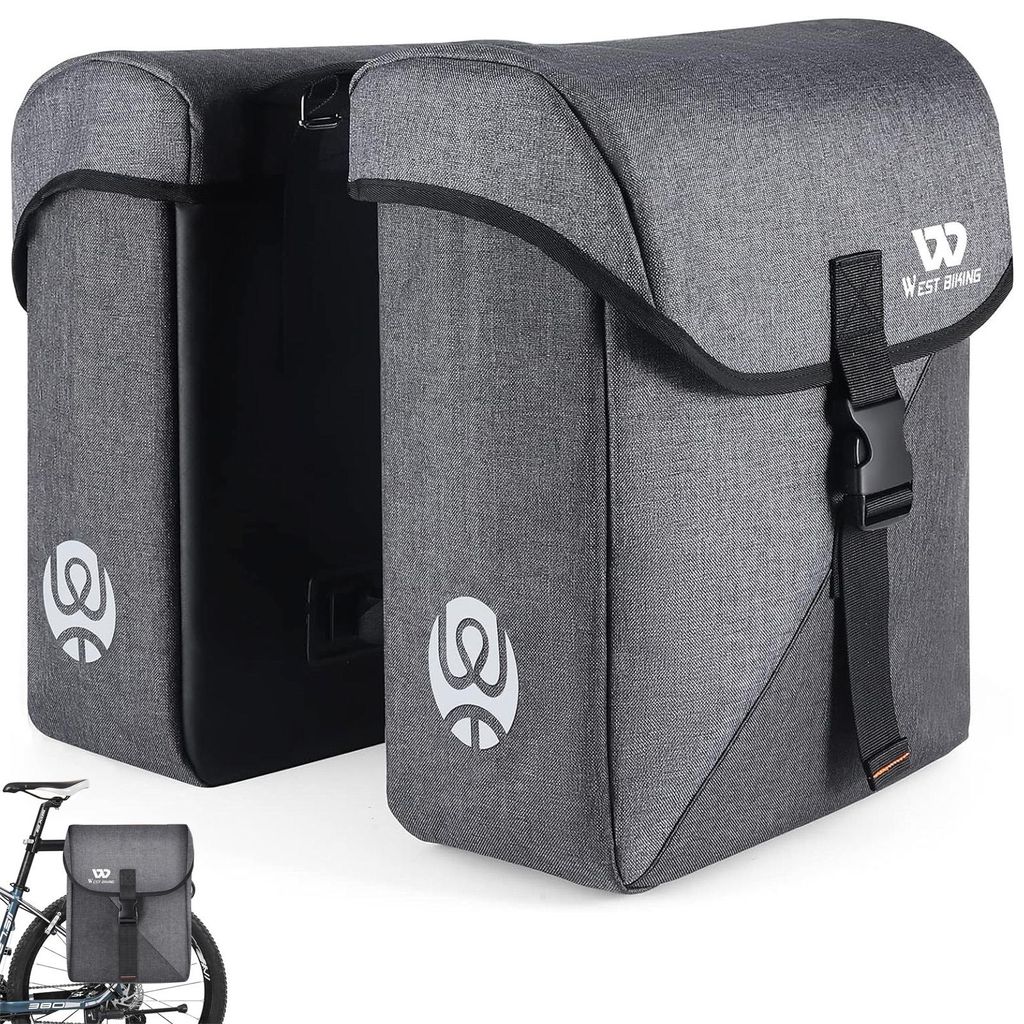 STILVORA Wasserdichte Fahrradtasche 35L, Doppelseitige Produktbild 