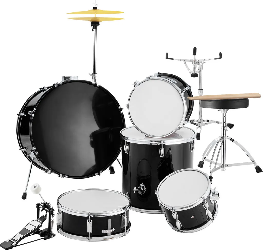 Batterie Acoustique 5 Pièces pour Adultes - 22" avec Siège et Cymbales