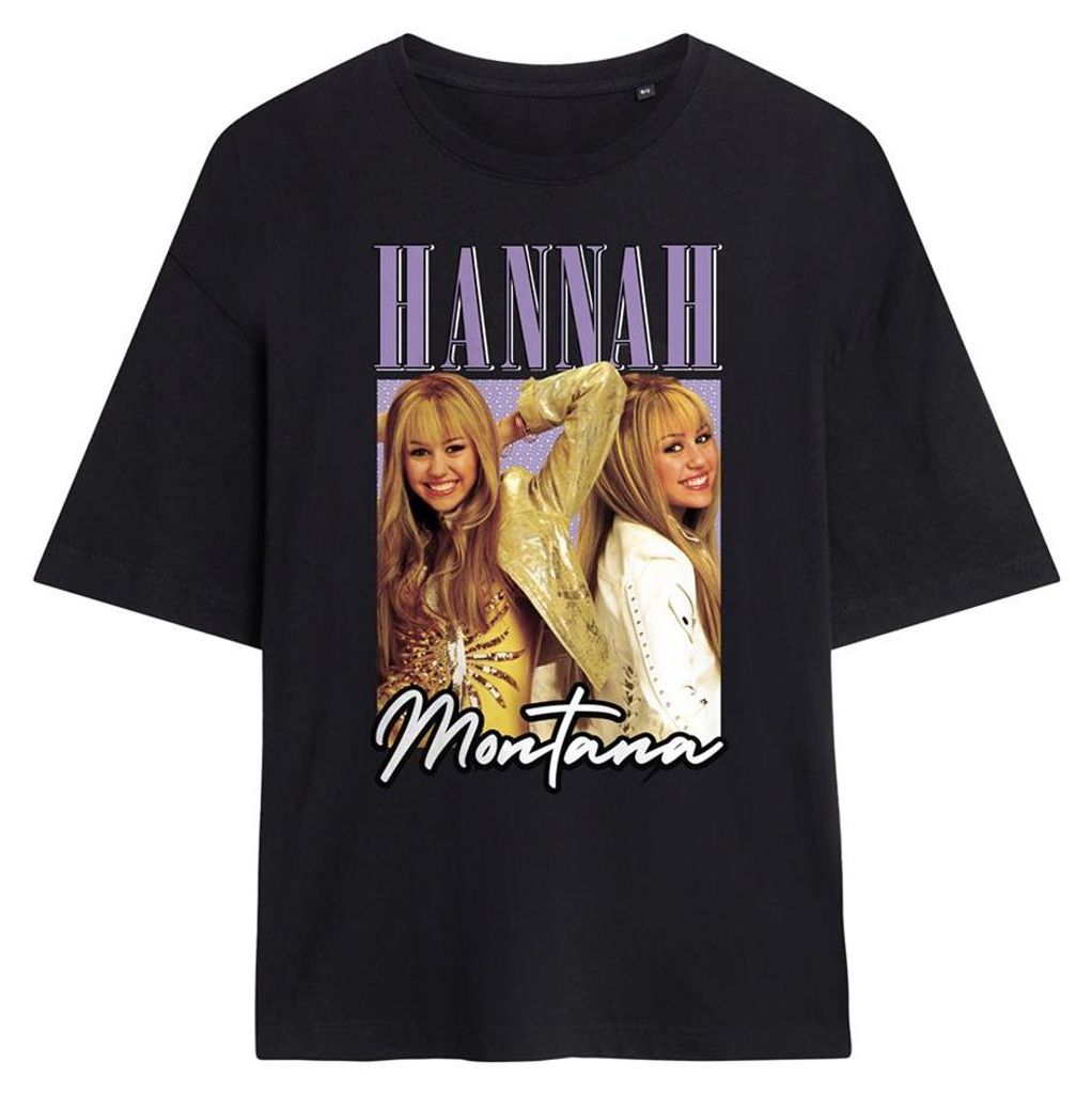 Hannah Montana - T-Shirt für Damen, Übergroß TV34795 (M) (Schwarz)