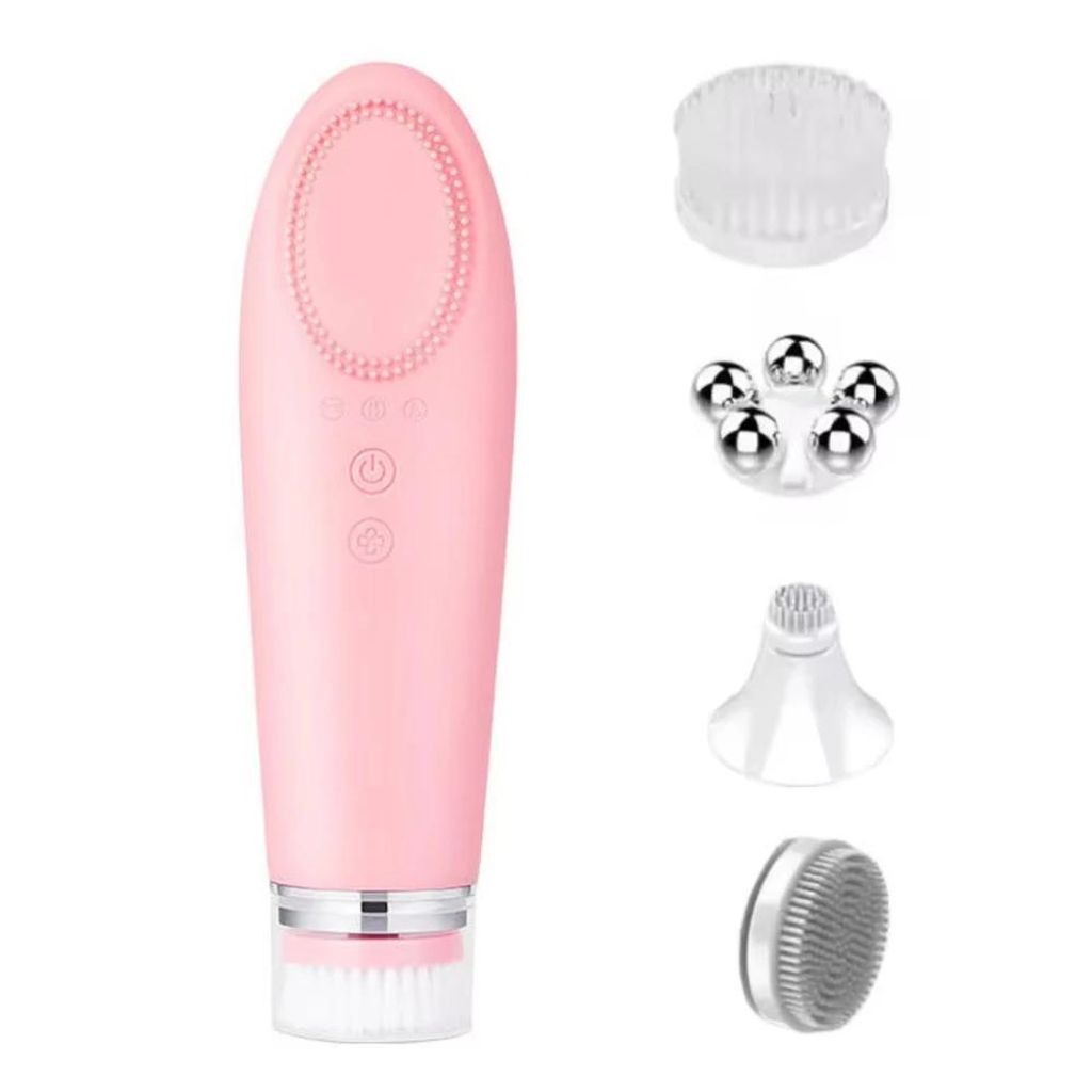 Multifunktionale 4-in-1-Gesichtsreinigungsbürste Elektrisches Gesichtswaschgerät 56 °C Gesichtsmassagegerät Augen- und Gesichtsreinigung Anti-A...