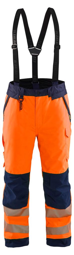 Blakläder High Vis Winterhose 1875, Farbe:High Vis Orange/Marineblau, Größe:XXXLS