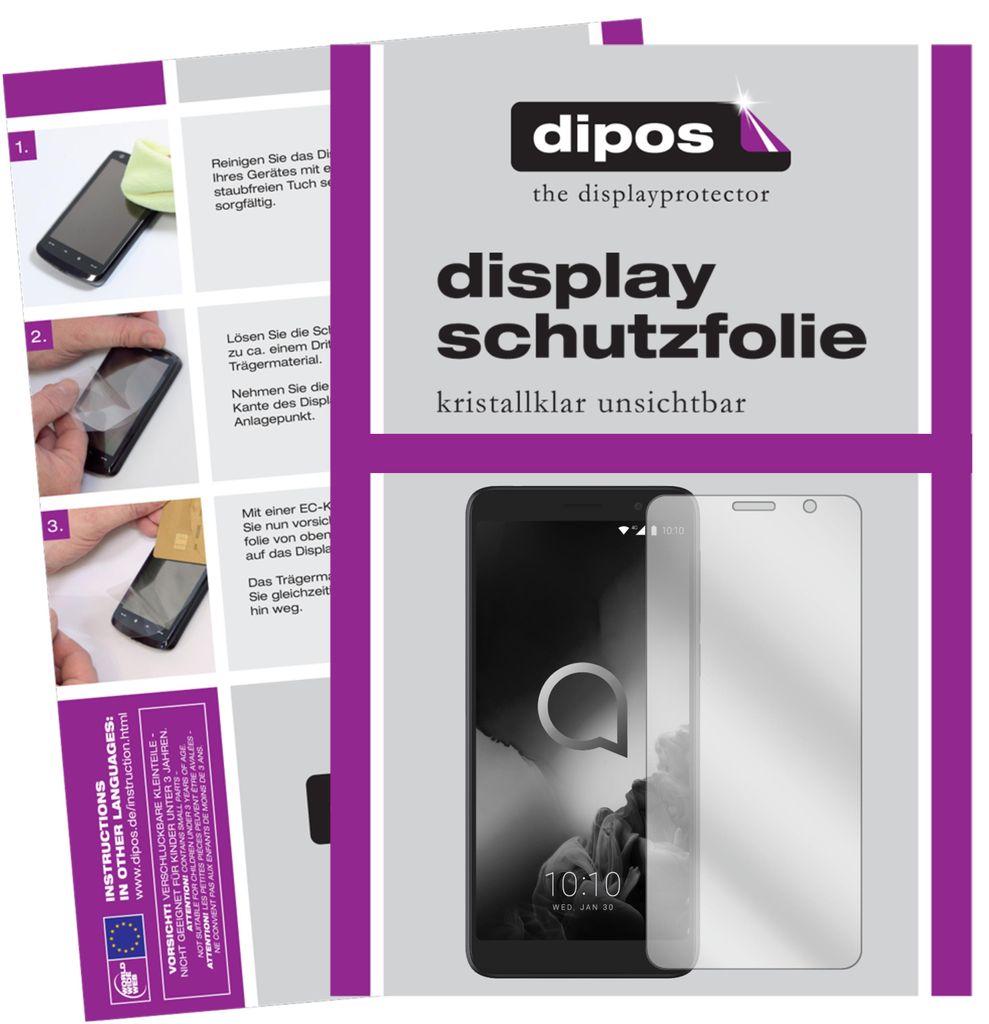 2x Schutzfolie für Alcatel 1C (2019) klar Displayschutzfolie Display Schutz