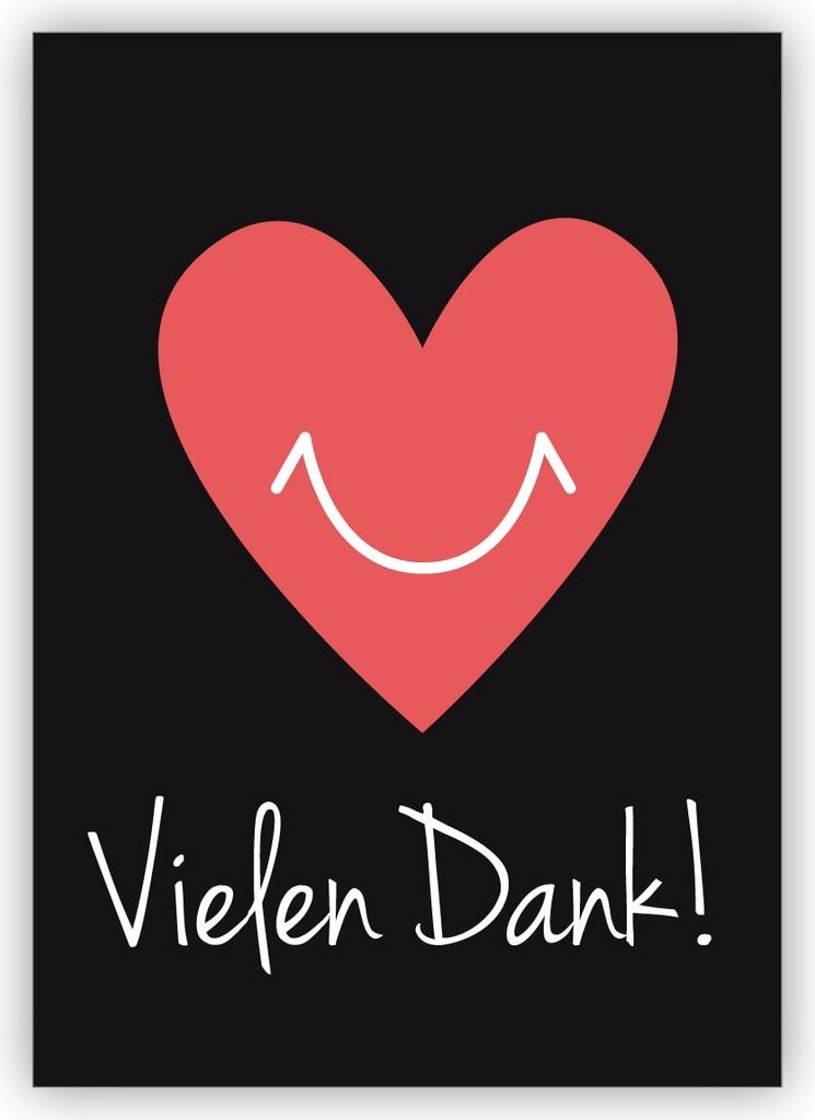 Herzliche Dankeskarte, Danksagung mit fröhlichem, großem Produktbild 