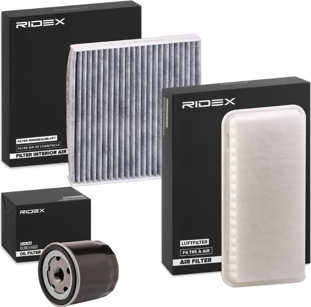 RIDEX Filterset Inspektionspaket Filtersatz für TOYOTA Yaris Schrägheck (P9) für HONDA CR-V IV (RM)