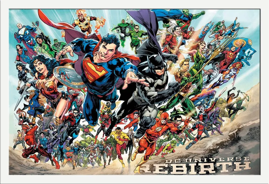 Décoration murale DC Universe Rebirth cadre blanc Shinsuke pour chambre