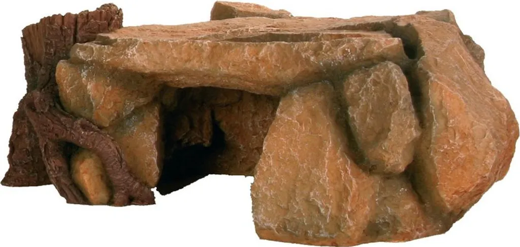 Tronco su Roccia 25cm Trixie - Arredo Acquario e Terrario in Resina