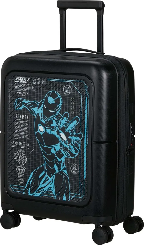 Valise Dashpop Marvel Iron Man 55cm avec Extension et Serrure TSA Noir - 2