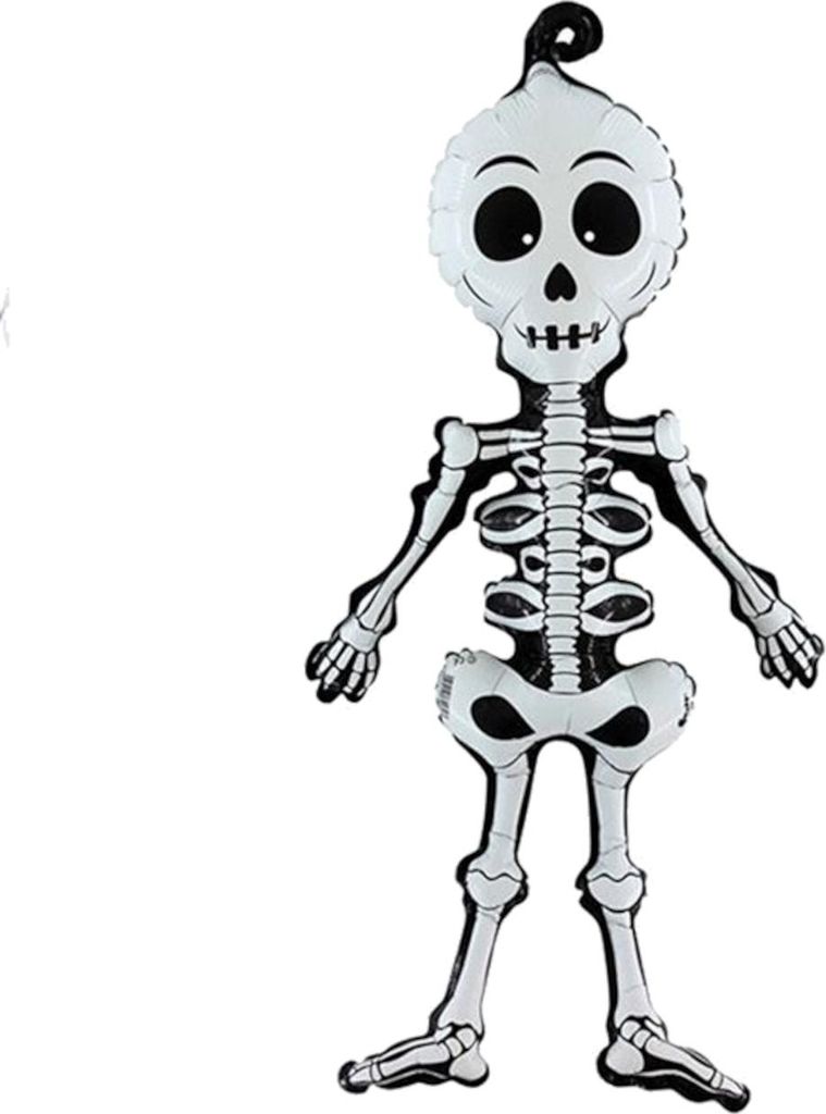 Folienballon Halloween, Skelett, 76 x 34,5 cm
