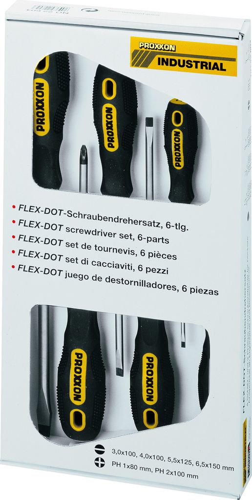 Proxxon FLEX-DOT-Schraubendrehersätze 6 teilig, Größe 3,0; Immagine del prodotto 