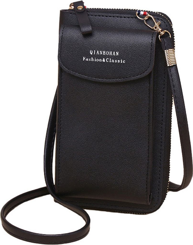INF Crossbody-Handytasche aus Kunstleder Schwarz