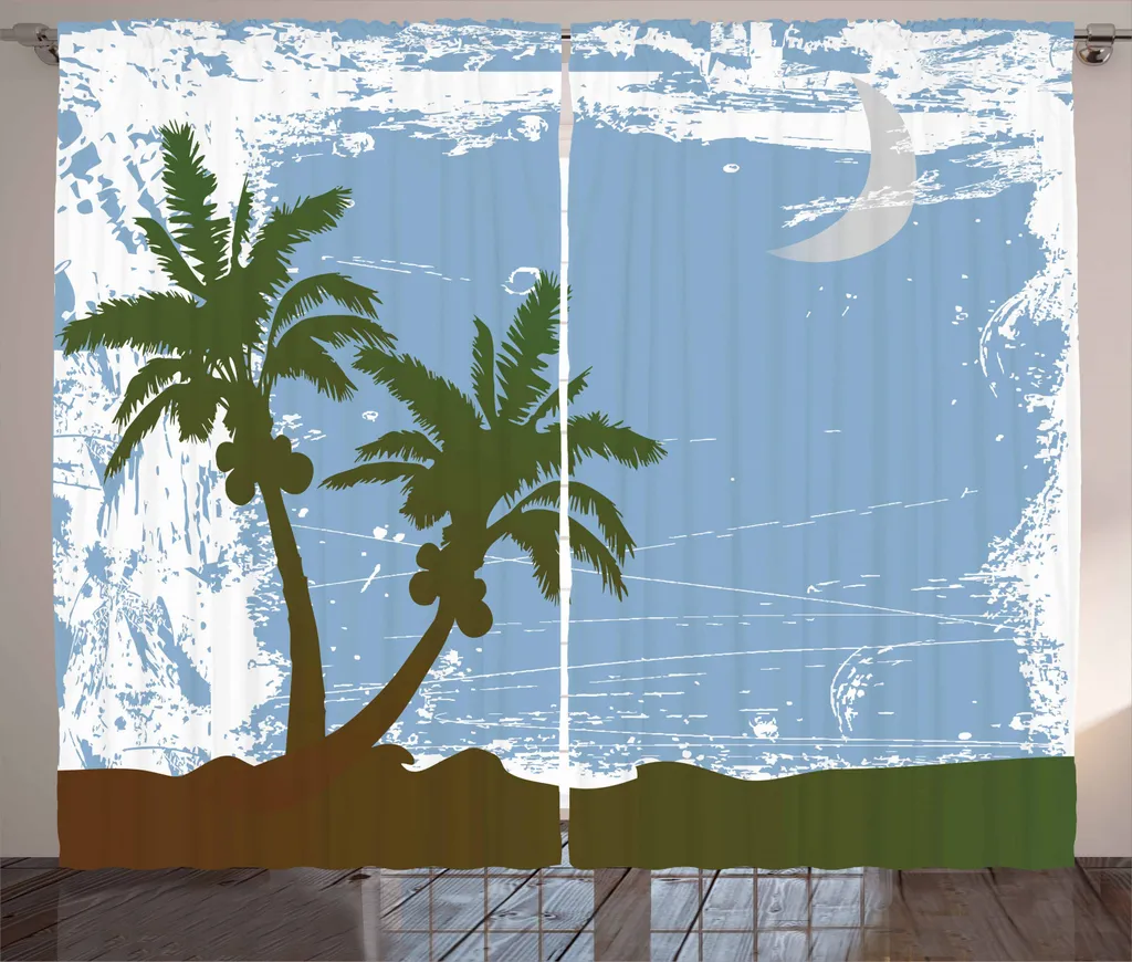Tenda Soggiorno ABAKUHAUS 280x245: Tropical Rustica con Ganci e Passanti