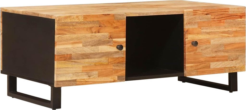 "Schlussverkauf" Couchtisch 1 PC - Modernen Stil - Kaffeetisch - Braun 100x54x40 cm Massivholz Mango C9475
