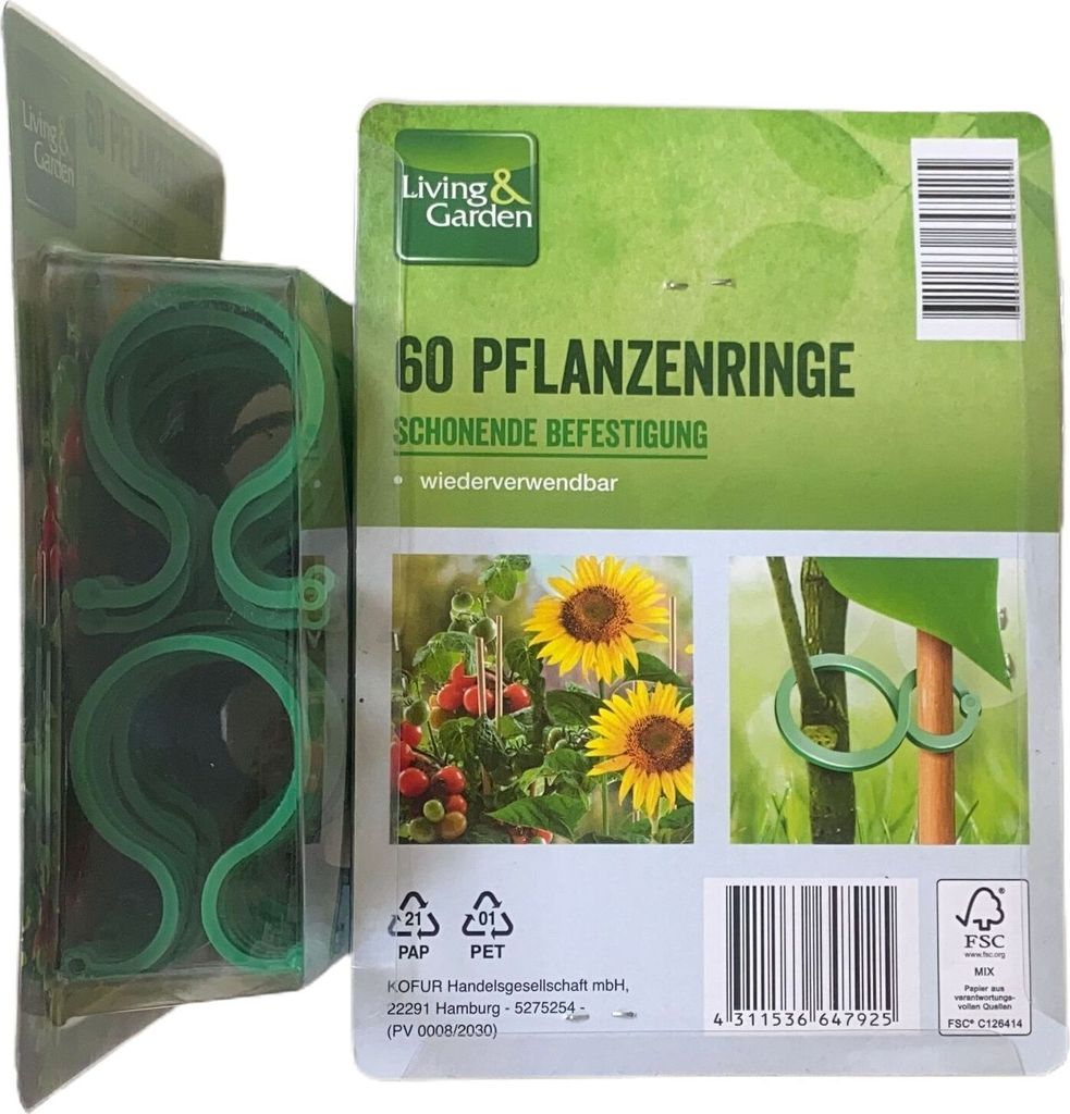 Living&Garden 120 Stück Pflanzenringe Produktbild 