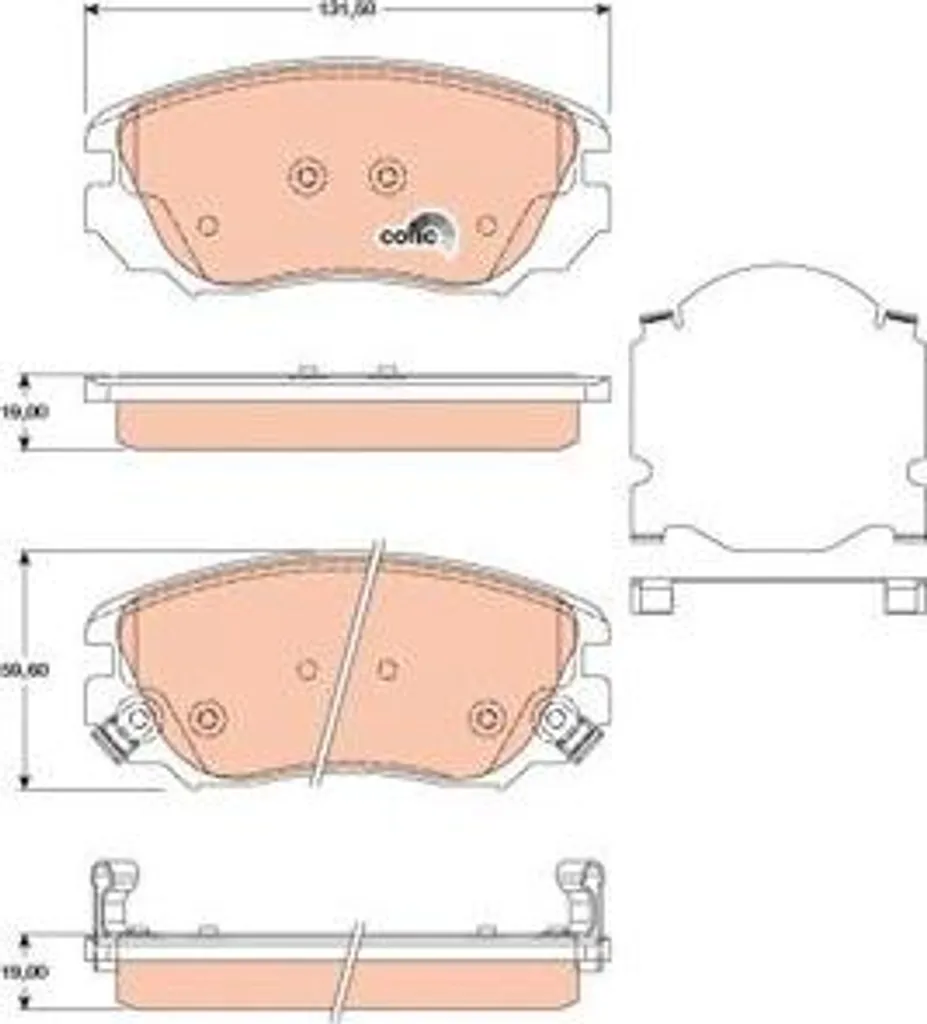 Plaquettes de frein TRW GDB1782 OE 20963796 haute durabilité auto