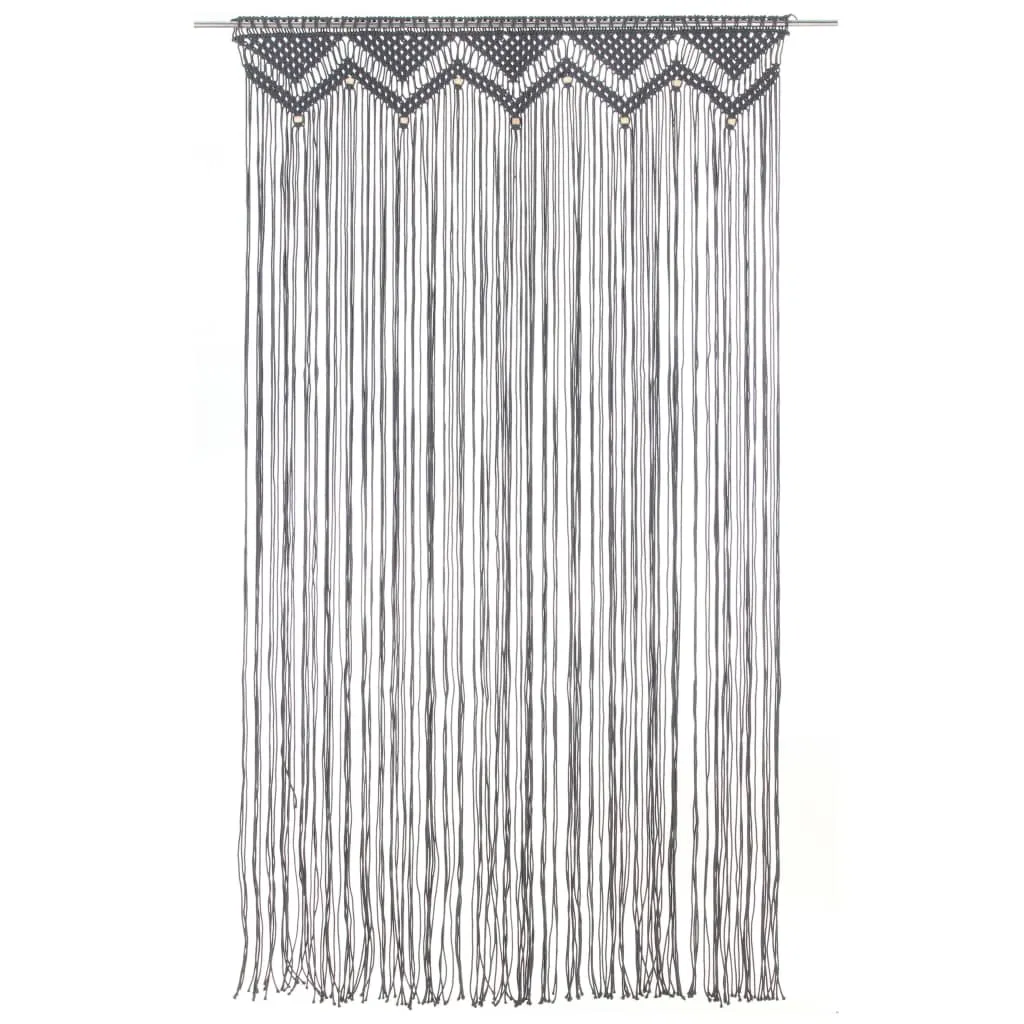 Tenda a Fili Macramè vidaXL Antracite 140x240cm Arredo Moderno
