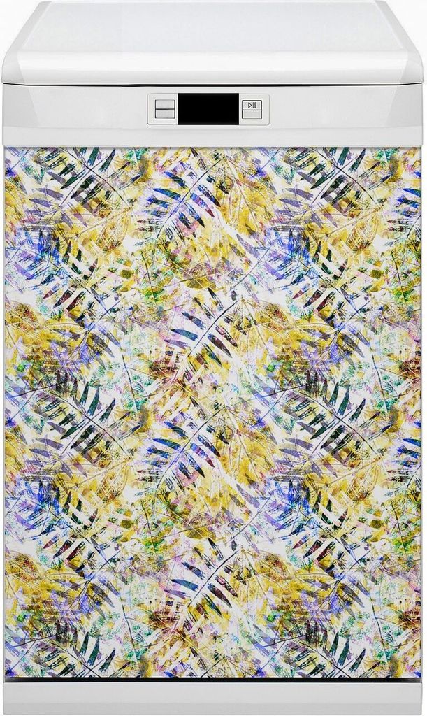 Geschirrspüle Magnet für Spülmaschine Magnetmatte Küche Magnete Dekorative 45x80 cm - Goldblätter