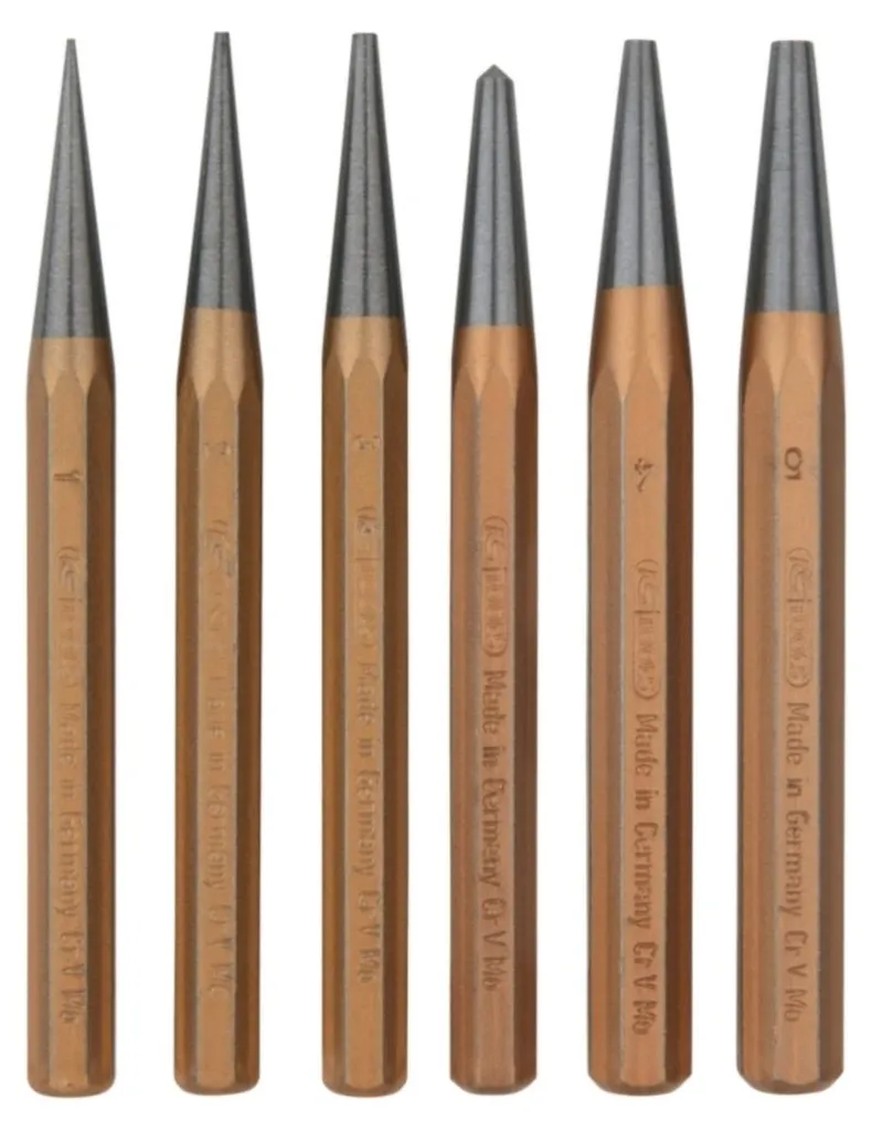KS Tools 1622126 Jeu de 6 chasse-goupilles pour extraire les axes bloqués
