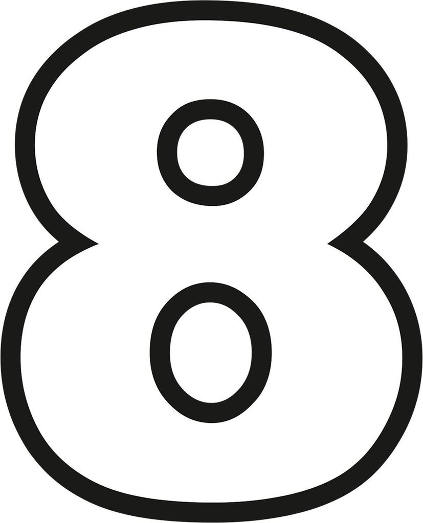 Startnummer 8, weiß