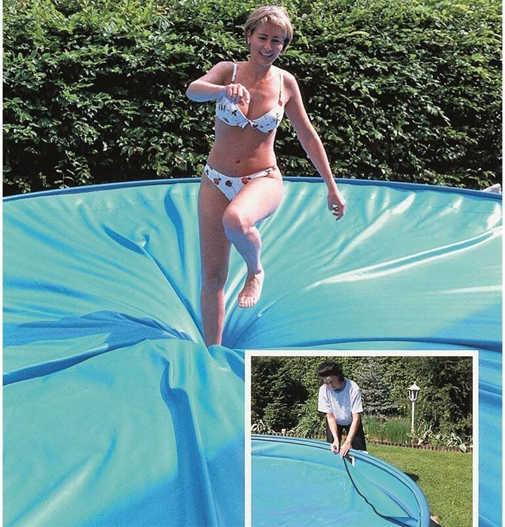 Pool Sicherheitsabdeckung SafeTop oval 500 x 1100 cm für Ovalpool mit Standard Handlauf