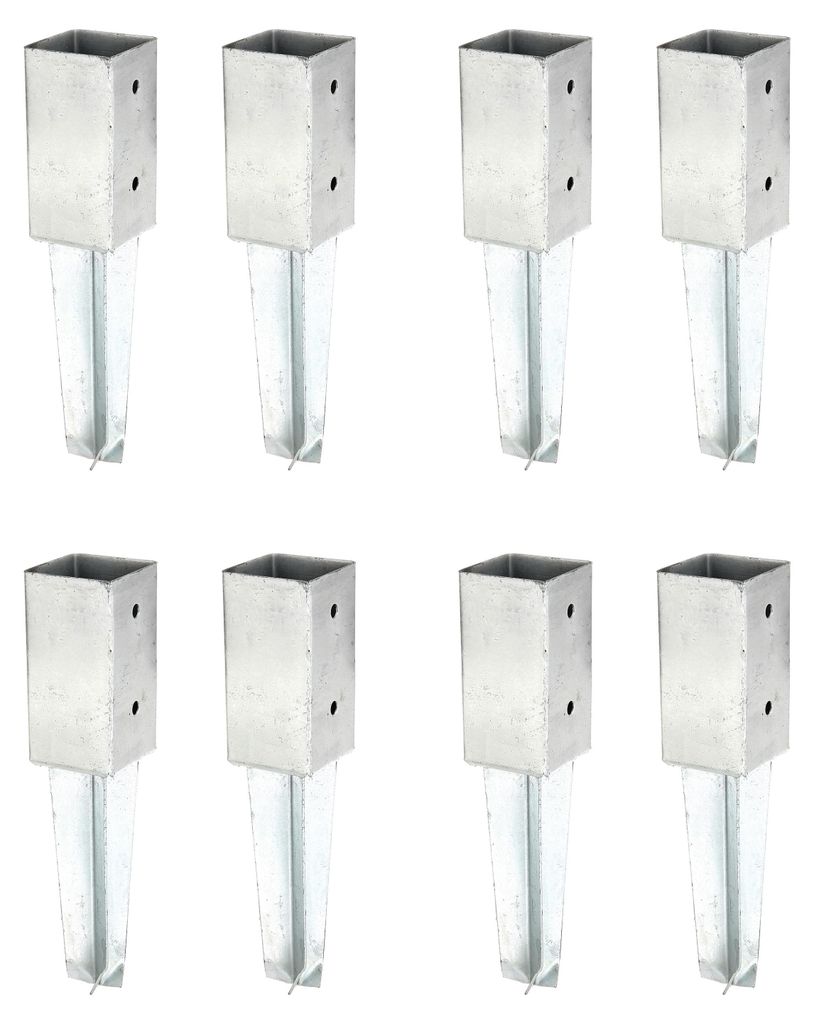 Alberts 8 x Bodenhülse für Vierkantholzpfosten, 71x71 mm, Produktbild 