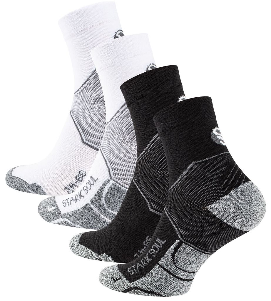 Stark Soul Quarter Performance Sport Socks 2 Paar 43-46 Schwarz-Weiß