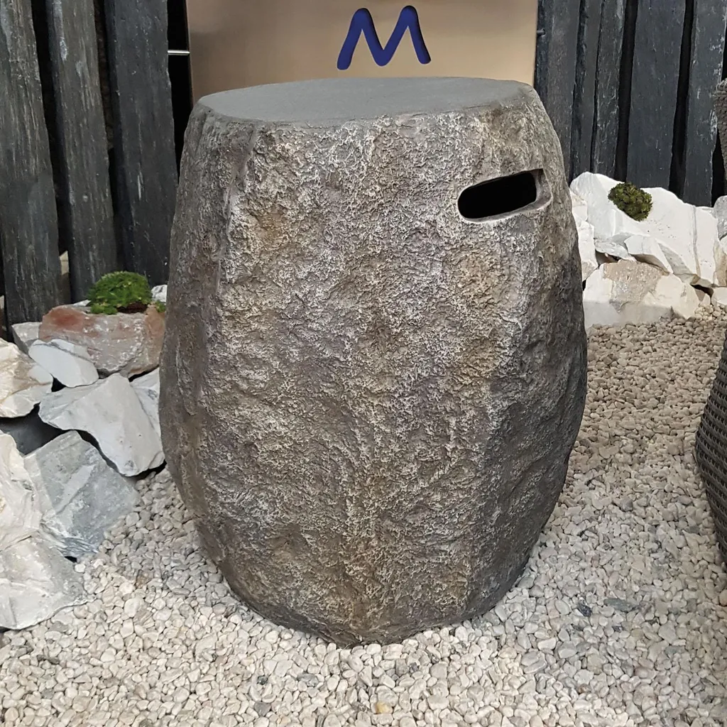Cache-bouteille gaz 11kg en béton fibré aspect pierre - Idéal jardin
