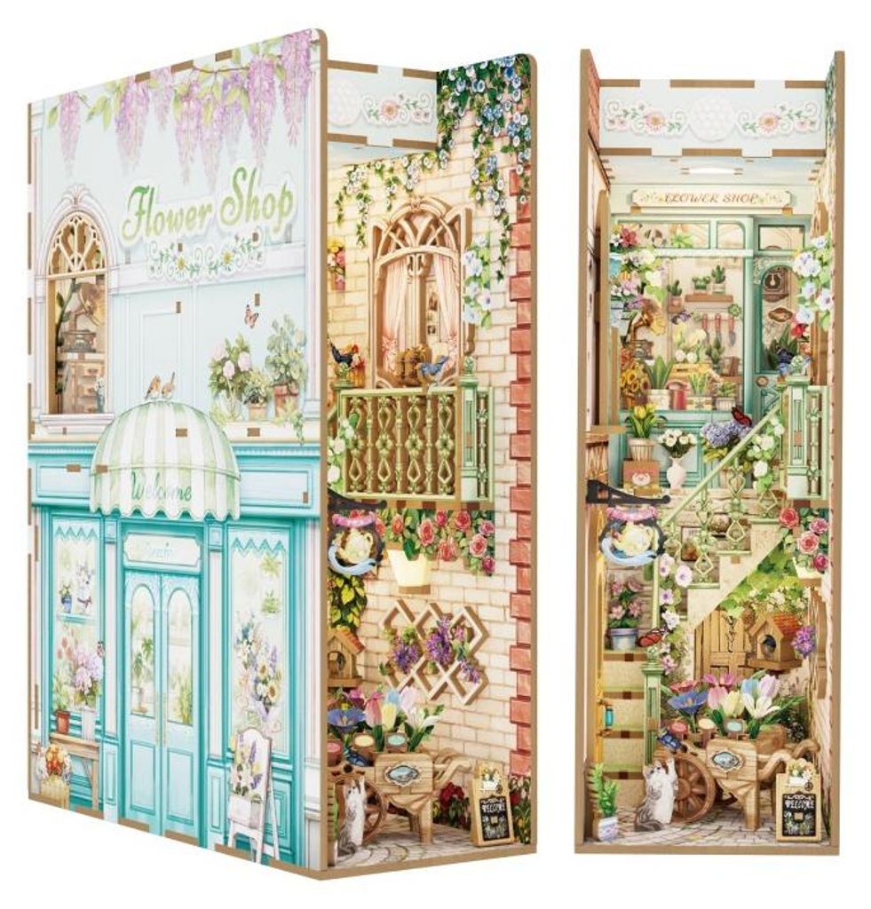 3D-Puzzle, Buchnische Flower Shop, Holz, Tonecheer, 288 Teile