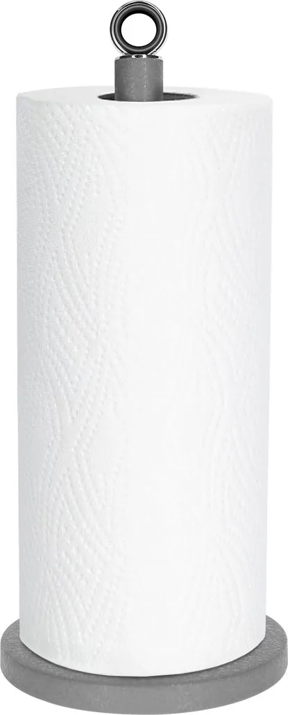 Cheffinger, portarotolo da cucina effetto pietra con base pesante, grigio