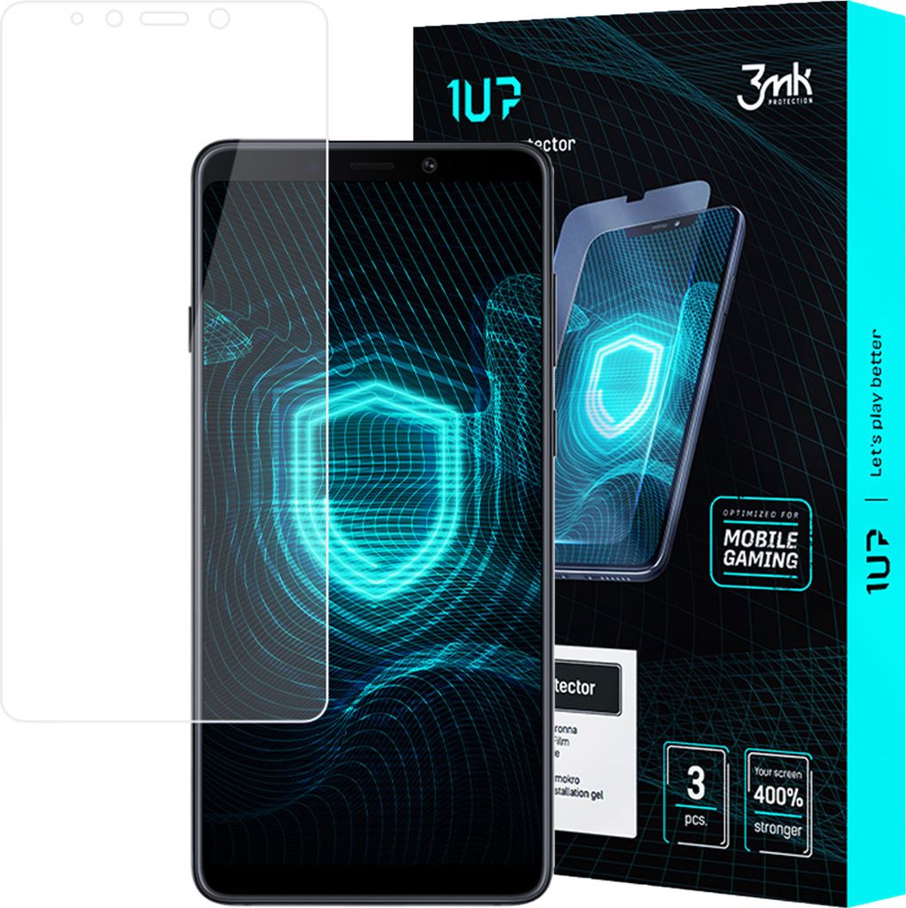 3mk Display Schutzfolie 1UP für Samsung Galaxy A9 2018 transparent Gaming (3 Stück)