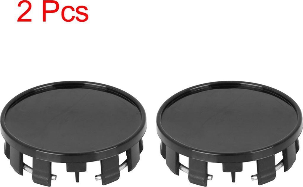 2 Stück 54mm 12 Laschen Auto Radnabenkappen Abdeckung Schutz Universal schwarz