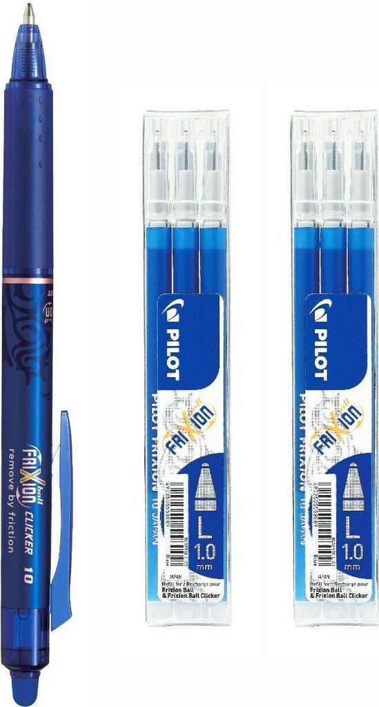 Frixion Clicker 1.0 blau + 6 Ersatzminen blau Produktbild 