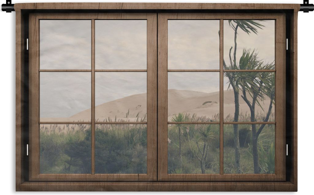 MuchoWow Wandteppich Wandbehang Aussicht - Düne - Baum 60x40 cm Tapisserie Dekoration Wandtuch - Wanddekorationen