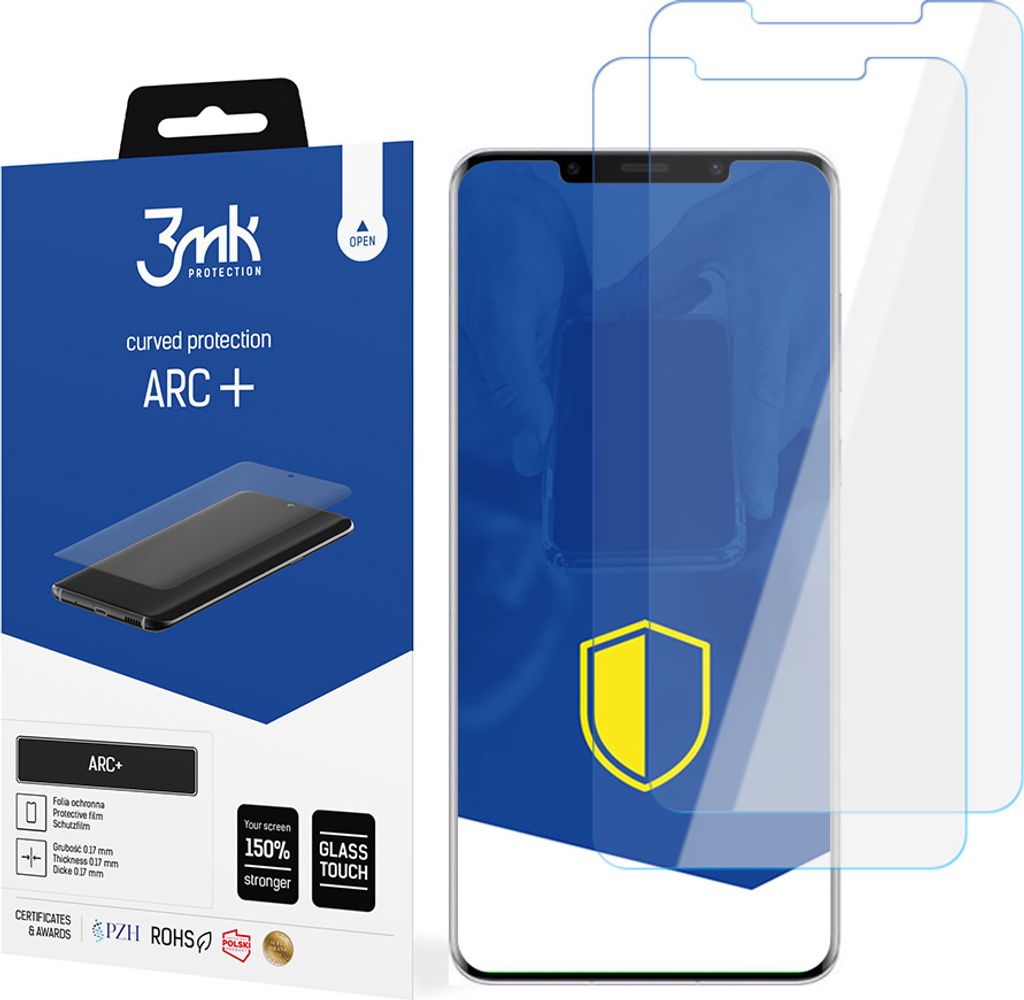 3mk Display Schutzfolie ARC+ für Huawei Mate 50 Pro 0,17mm Self-Heal (2 Stück)