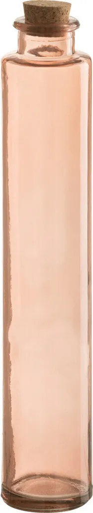 Carafe en verre rose avec bouchon liège J-Line pour service de table