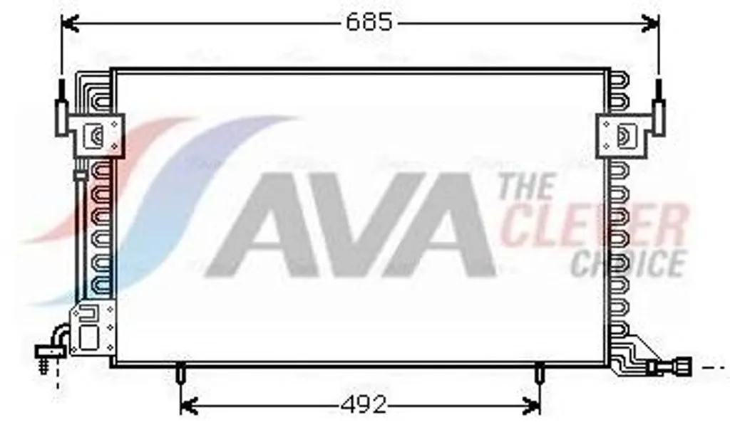 Condenseur AVA CN5100 pour PEUGEOT 306 Berline (7A 7C N3 N5) - Neuf
