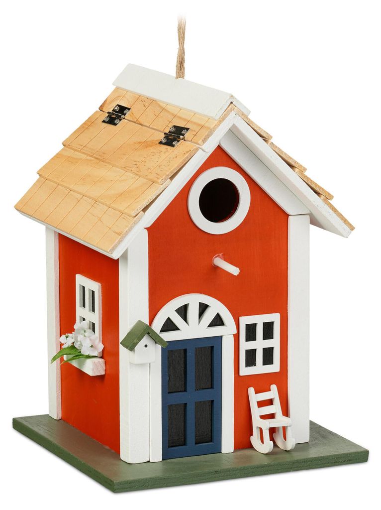 Relaxdays Deko Vogelhaus, Landhausstil, Holz, zum Produktbild 
