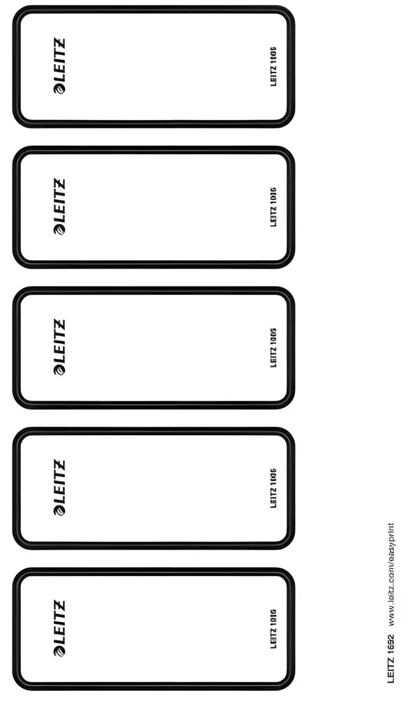 Leitz 1692-00-85 Étiquettes de dos de classeur WOW autocollantes, Gris