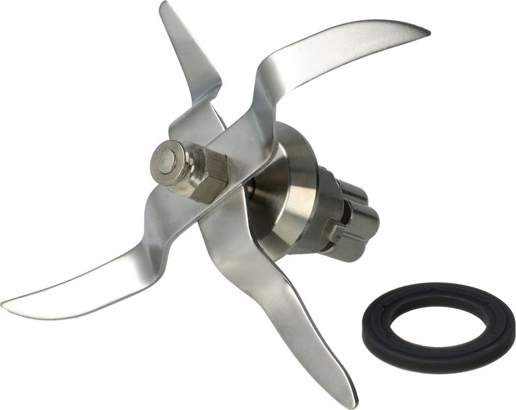 vhbw Mixmesser kompatibel mit Monsieur Cuisine smart, connect trend, connect Küchenmaschine - Mit 4 Klingen aus Edelstahl (rostfrei), inkl. Dichtring