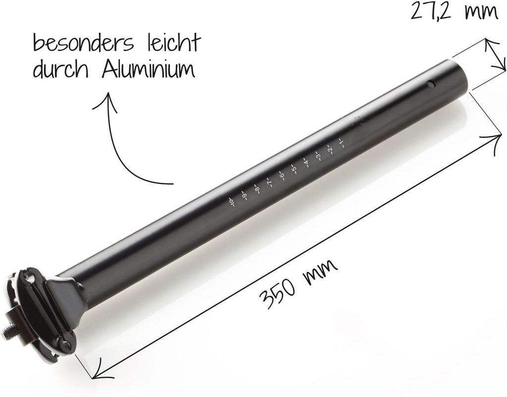 FISCHER Fahrrad-Sattelsttze Patent Durchmesser: 27,2 mm