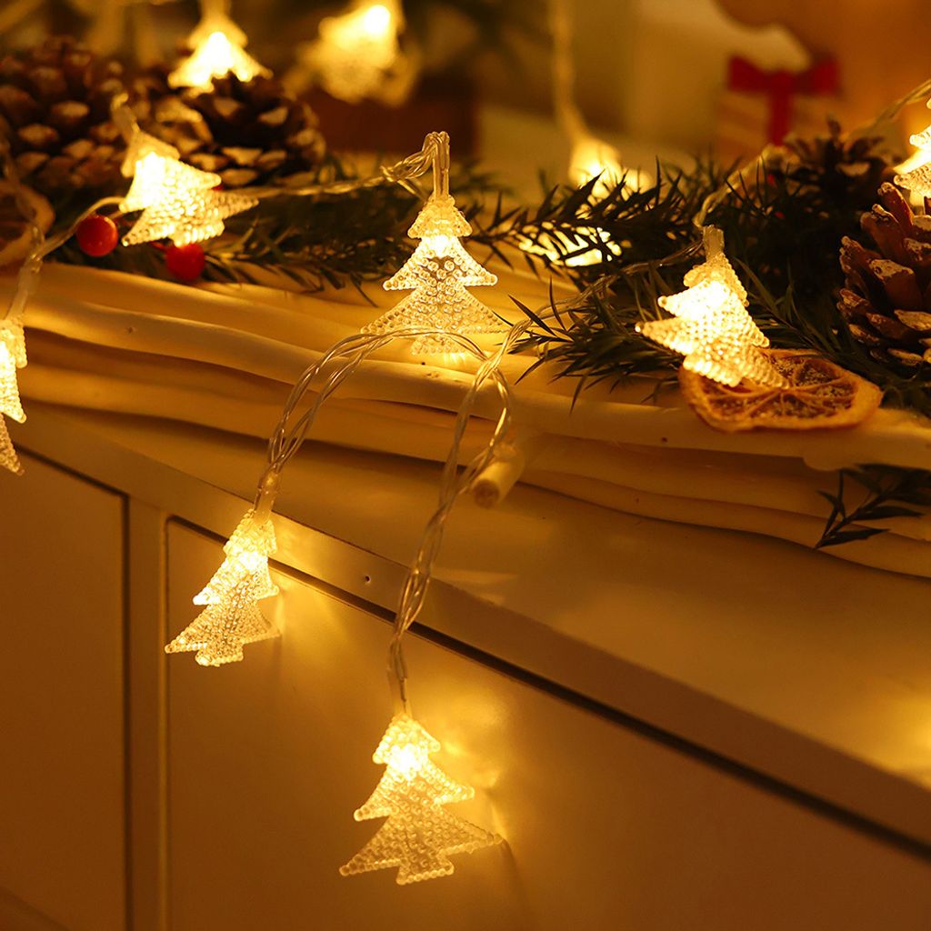 Luci Natale Esterno Batteria,[2 Pezzi]2 * 12M/39,4FT 2 * 120LED Stringhe Luci Natale a Batteria, Luci Natale Impermeabile, Luci da Esterno e Interni per Partito, Feste, Natale, Matrimoni, Alb