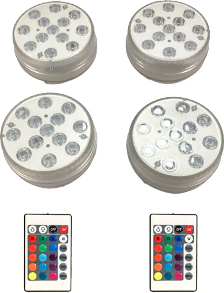 Set 4 Luci LED Subacquee RGB per Piscina e Design Esterno - INF