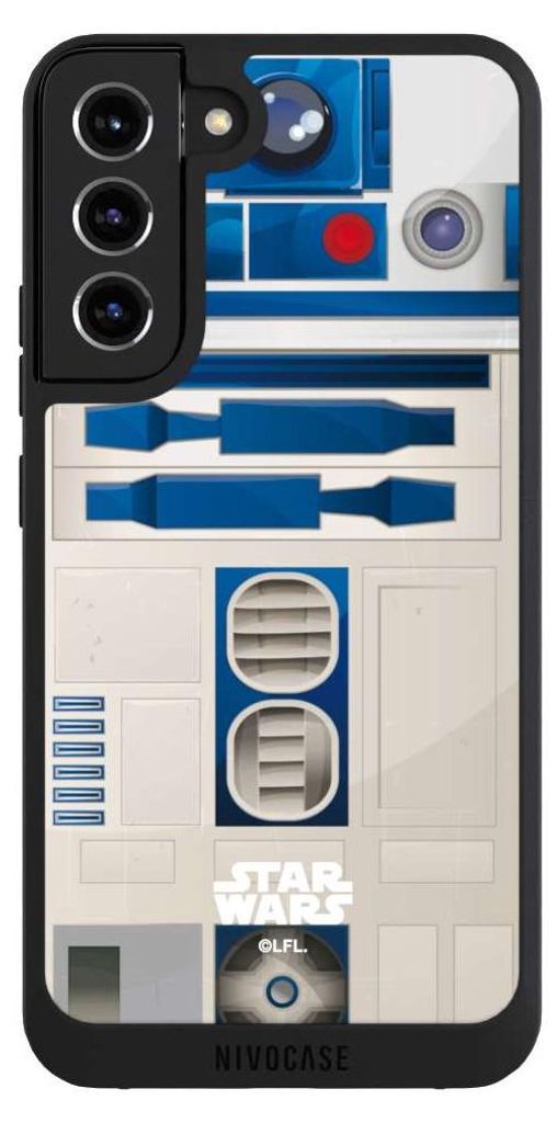 NIVOCASE Handyhülle für Samsung Galaxy S22+ Hülle NIVOpure Case Schwarz Fanartikel Star Wars R2D2
