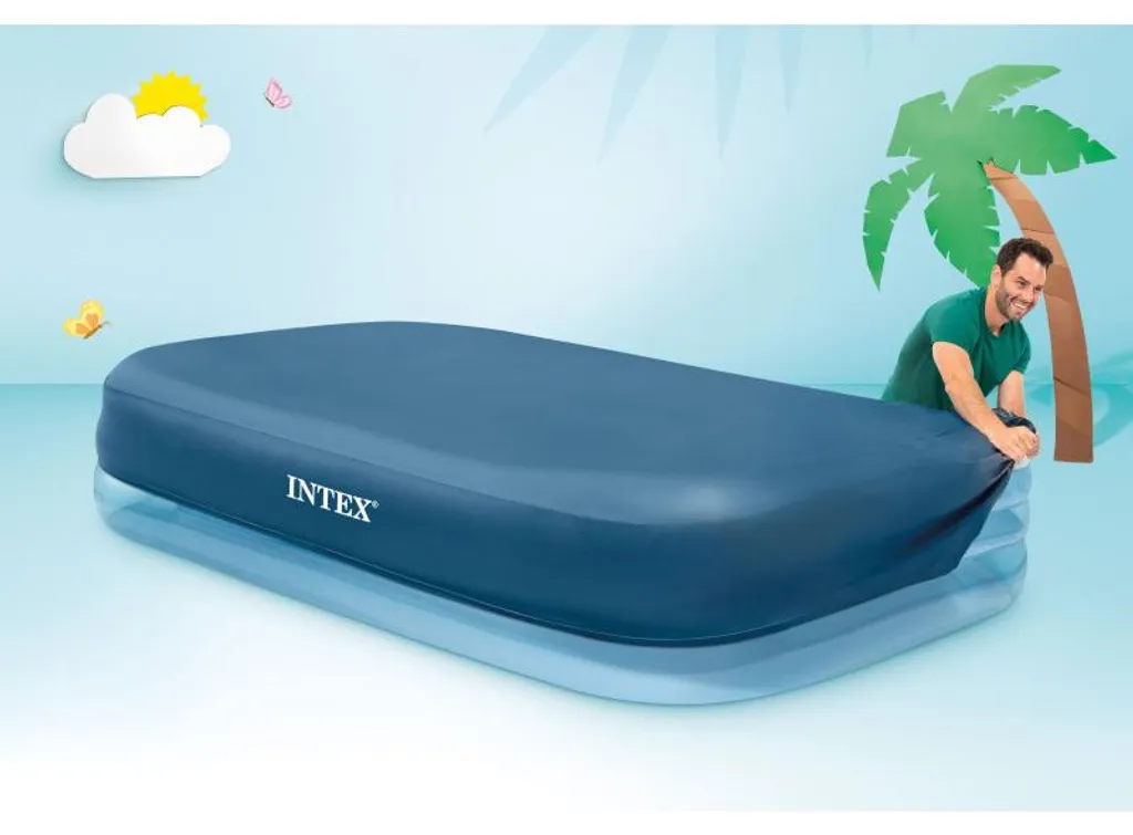 Couverture de Piscine Rectangulaire Intex 305x183 cm avec Rabat 51cm - 12