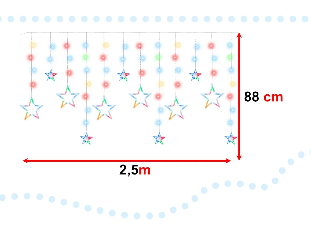 Guirlande LED 2,5m Multicolore : Illuminez vos Espaces Sombres