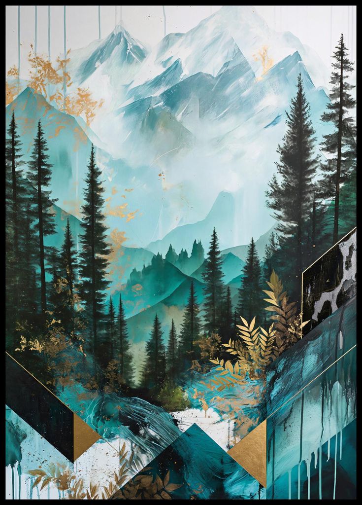 Poster 64x90cm Verwobene Landschaften