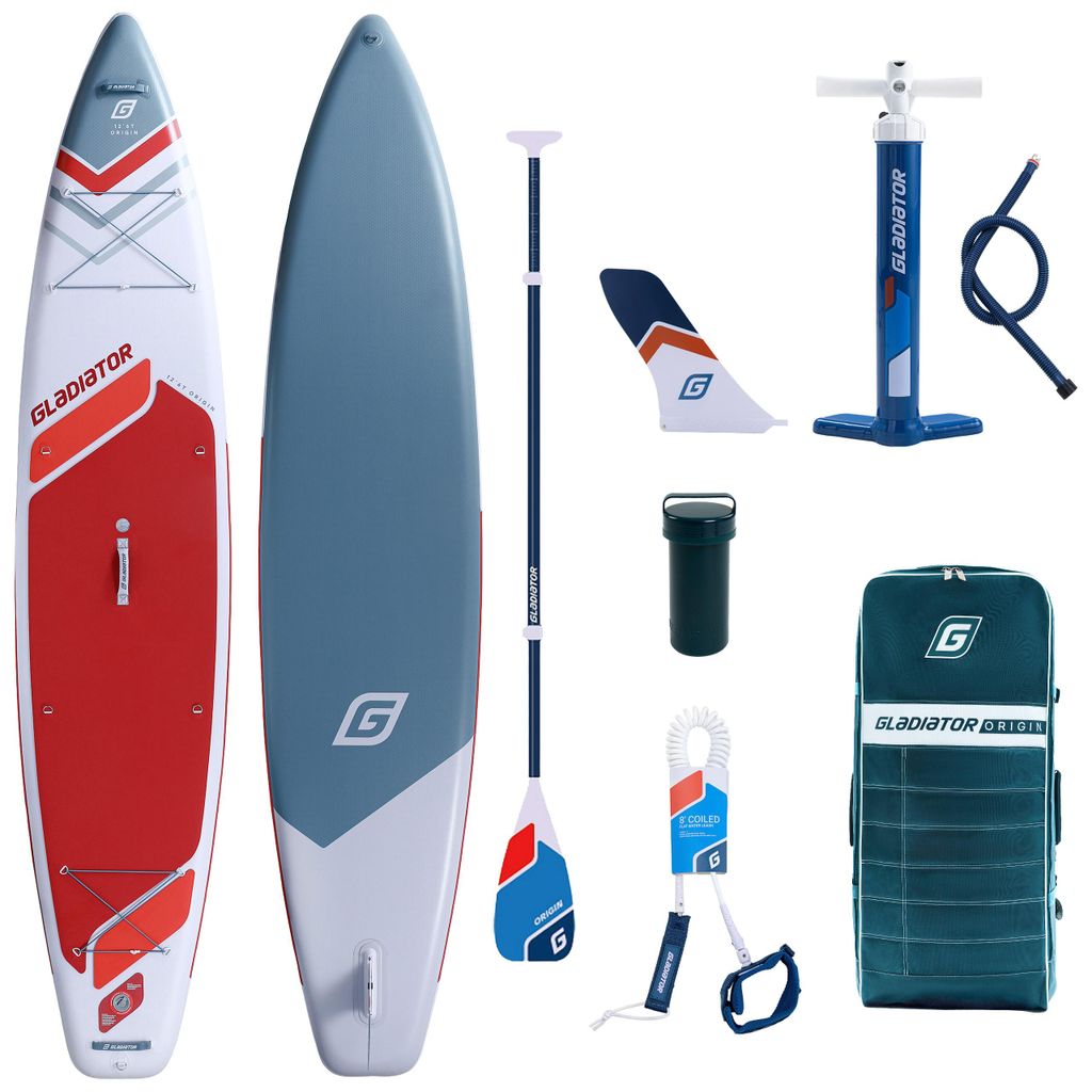 Gladiator ORIGIN 12'6 Touring SUP Board Red 2026 aufblasbar Komplettset