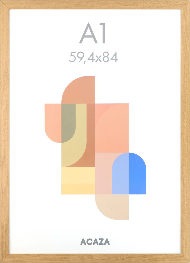 ACAZA Fotorahmen - Fotorahmen - 59x84 cm - MDF-Holz - Warme Eichenfarbe