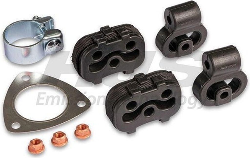 HJS 82 14 9076 Montagesatz Auspuffanlage Abgasanlage für OPEL Corsa D Schrägheck (S07) Corsa E Schrägheck (X15)