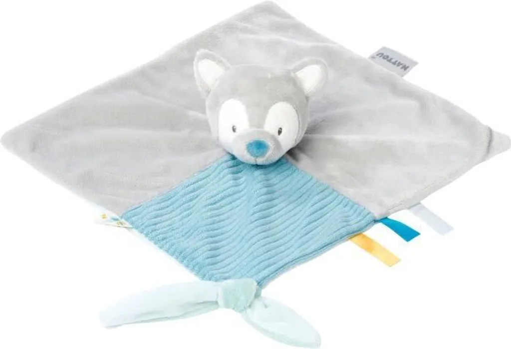 Marionnette à main loup pour bébé NATTOU Tiloo - Jouet narratif gris