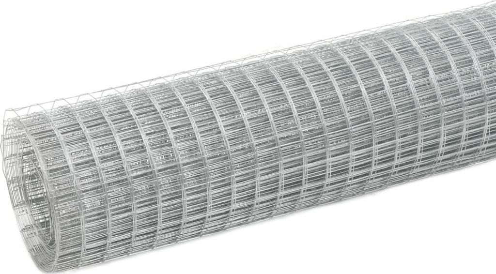 vidaXL Maschendraht Verzinkter Stahl 25x0,5 m Silbern